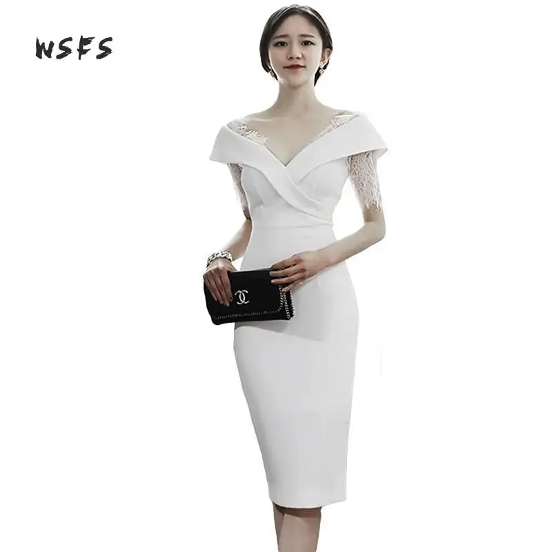 Summer White Lace Dresses Vneck Off Shoulder Women Dress Office Lady Bandage Bodycon Sexy Party Midi Pencil Sundress Vestidos
Summer White Lace Dresses Vneck Off Shoulder Women Dress Office Lady Bandage Bodycon Sexy Party Midi Pencil Sundress Vestidos