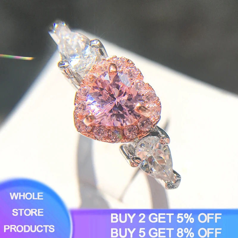 YANHUI Gorgeous Large Heart Pink Red Stone Rings For Women Luxury Filled CZ Wedding Rings Silver 925 Jewelry Gifts Anillos Mujer
YANHUI Gorgeous Large Heart Pink Red Stone Rings For Women Luxury Filled CZ Wedding Rings Silver 925 Jewelry Gifts Anillos Mujer