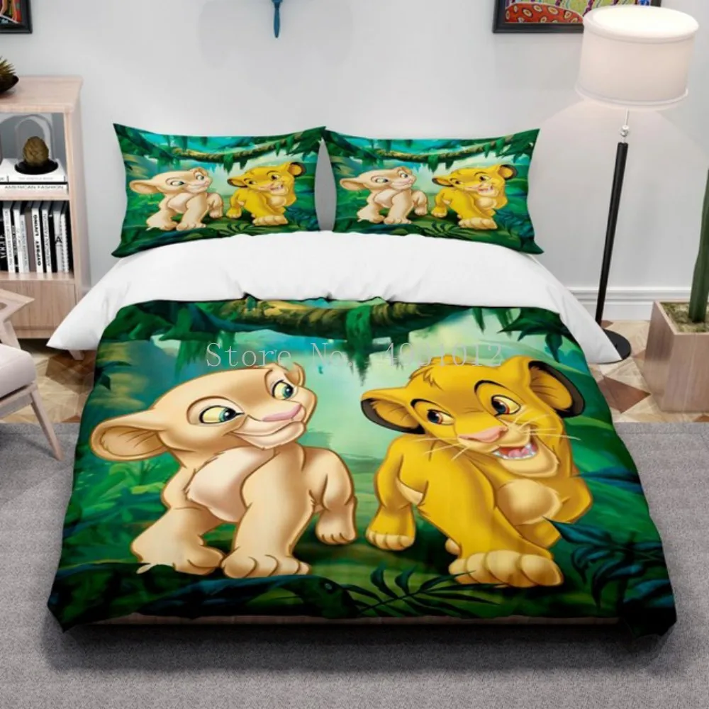 Cartoon Disney Lion King Simba Bedding Set Duvet Covers Pillowcases Bed Comforter Cover Baby Children Adult Boys Gift Bedclothes
Cartoon Disney Lion King Simba Bedding Set Duvet Covers Pillowcases Bed Comforter Cover Baby Children Adult Boys Gift Bedclothes