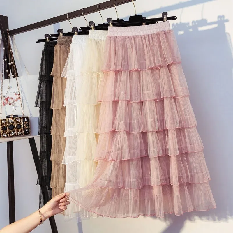 Hsa 2021 Summer Chiffon Skirts High Waist Cake Cascading Skirt faldas Cake Cute Kawaii Tutu Long Saias jupe longue femme
Hsa 2021 Summer Chiffon Skirts High Waist Cake Cascading Skirt faldas Cake Cute Kawaii Tutu Long Saias jupe longue femme