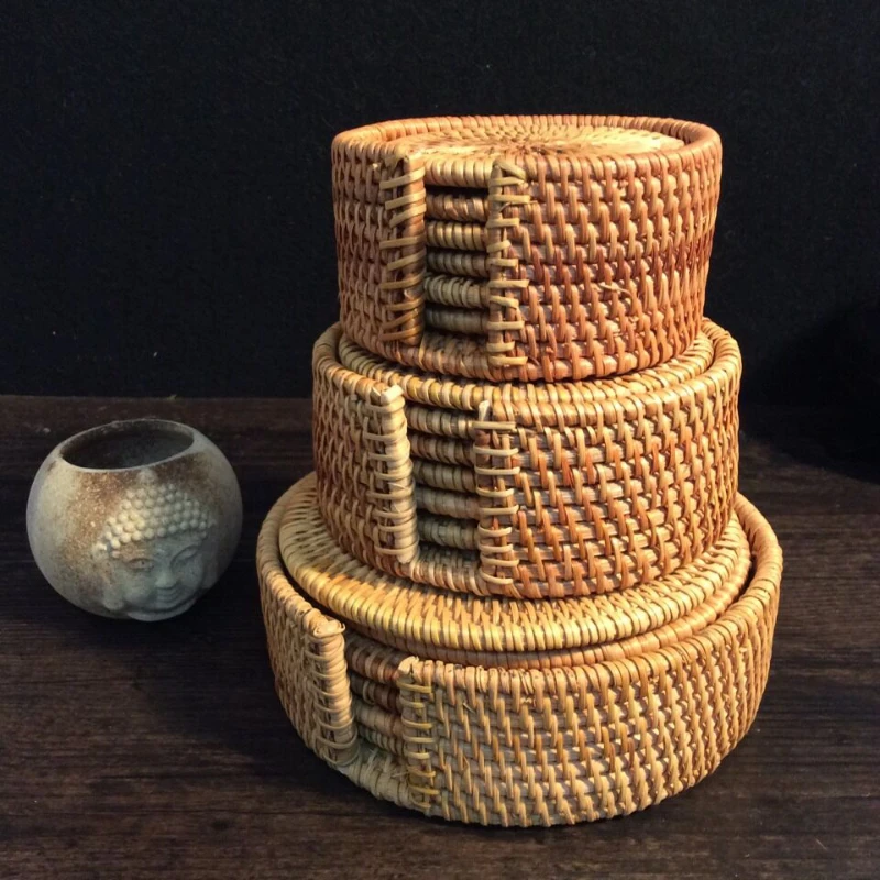 Set of 6 Pieces Handmade Rattan Mat Set Bowl Mat Coaster Autumn Cane Coaster Pot Mat Kung Fu Coaster Tea Set Drink Coasters Set
Set of 6 Pieces Handmade Rattan Mat Set Bowl Mat Coaster Autumn Cane Coaster Pot Mat Kung Fu Coaster Tea Set Drink Coasters Set
