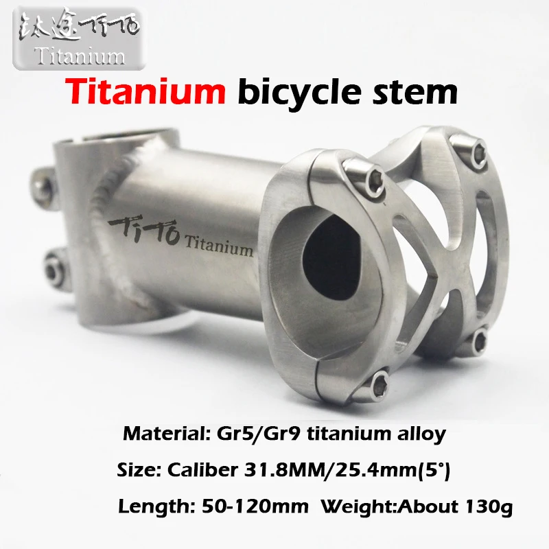 Tito Titanium MTB Bicycle Stem 31.8mm 25.4mm Road Mountain Bike Handlebar Stem Length 50-120mm Bike Accessories Titanium Stem
Tito Titanium MTB Bicycle Stem 31.8mm 25.4mm Road Mountain Bike Handlebar Stem Length 50-120mm Bike Accessories Titanium Stem