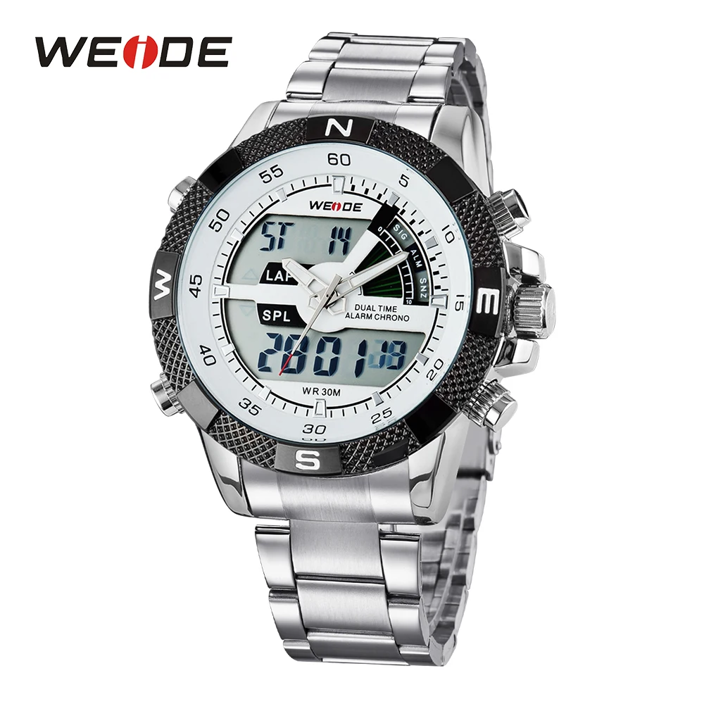 

WEIDE Watch Relogio Masculino Men Watch Date Alarm Back Light Time Zone Quartz Relojes Hombre 2019 Digital Wrist Men Reloj Watch