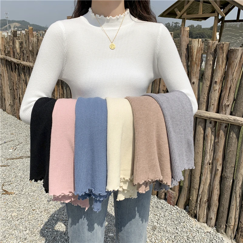 Turtleneck Ruched Oversiz Women Sweater 2020 New Autumn Pullovers Winter Slim Knitted Pullovers Jumper Soft Warm Pull Femme Pink 
Turtleneck Ruched Oversiz Women Sweater 2020 New Autumn Pullovers Winter Slim Knitted Pullovers Jumper Soft Warm Pull Femme Pink