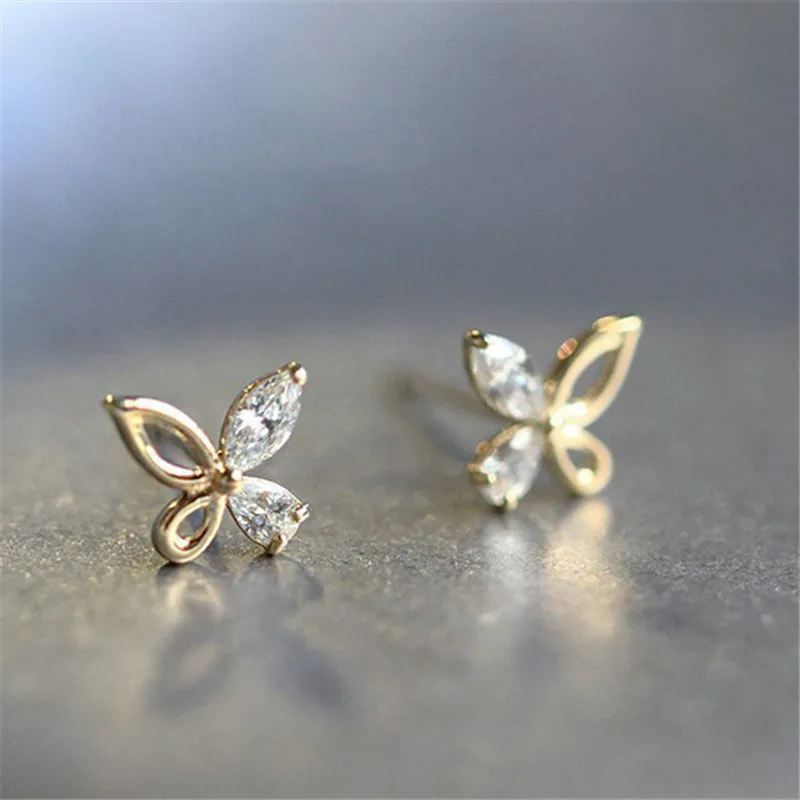 925 Sterling Silver Crystal Hollow Butterfly Stud Earrings For Women Kids Female pendientes mujer moda eh1382
925 Sterling Silver Crystal Hollow Butterfly Stud Earrings For Women Kids Female pendientes mujer moda eh1382