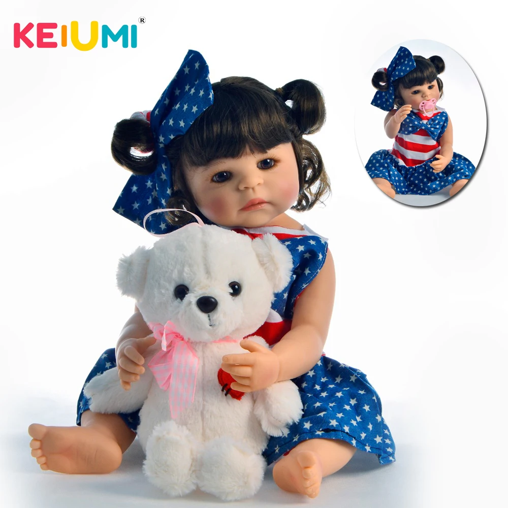 KEIUMI Ethnic Reborn Boneca 55 cm Silicone Full Body Reborn Dolls Vinyl With Curls Realistic 22" Baby Girl Toy For Kids Surprise
KEIUMI Ethnic Reborn Boneca 55 cm Silicone Full Body Reborn Dolls Vinyl With Curls Realistic 22" Baby Girl Toy For Kids Surprise