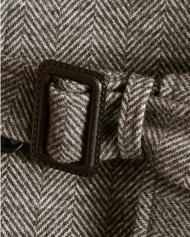 Retro classic herringbone woolen coats mens grey 2021 autumn winter new slim mid-length clothes
Retro classic herringbone woolen coats mens grey 2021 autumn winter new slim mid-length clothes