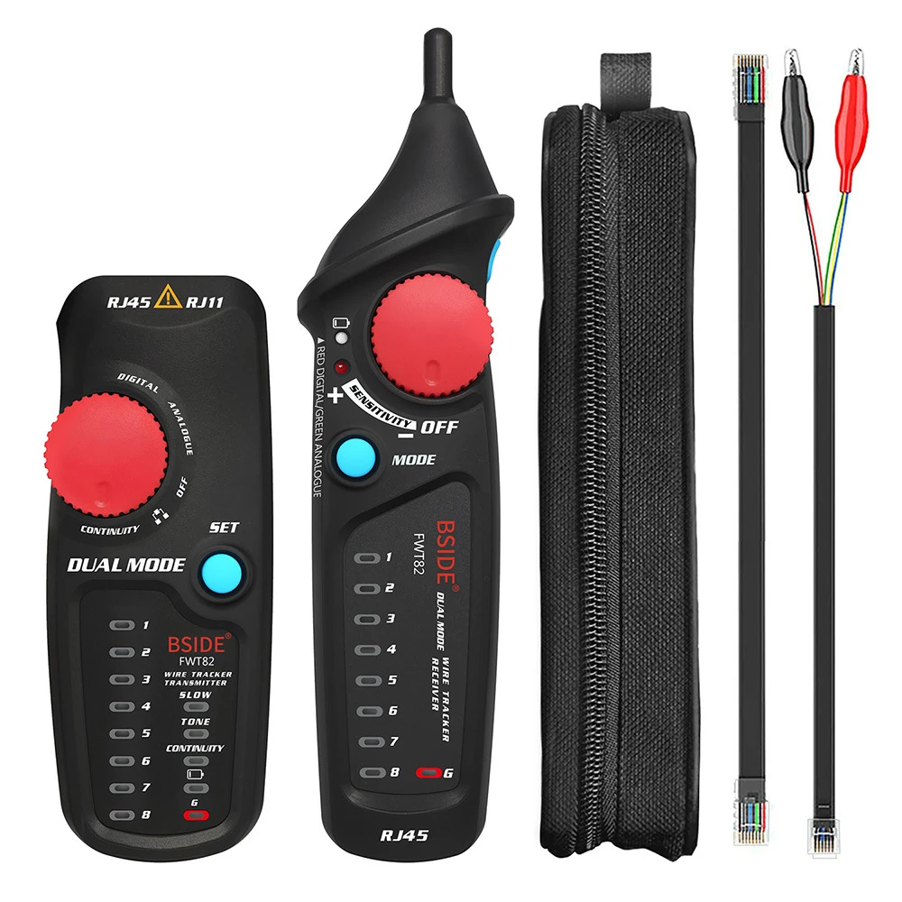 BSIDE FWT82 Network Cable Tracker Wire Tester FWT81 RJ45 RJ11 Telephone Toner Ethernet LAN Tracer Analyzer Detector Line Finder
BSIDE FWT82 Network Cable Tracker Wire Tester FWT81 RJ45 RJ11 Telephone Toner Ethernet LAN Tracer Analyzer Detector Line Finder