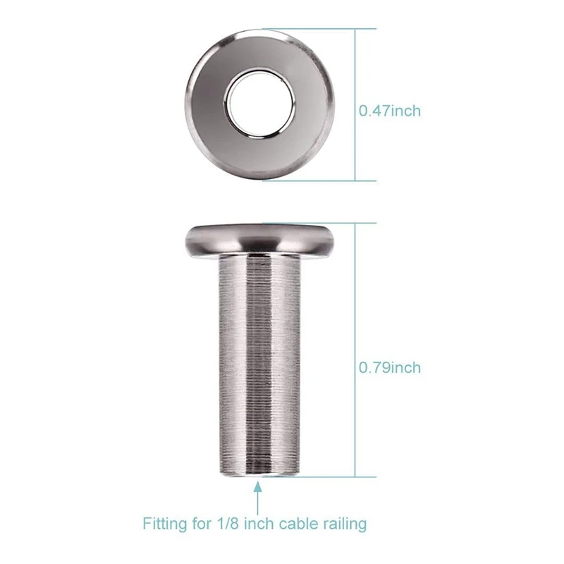 80Pcs T316 Stainless Steel Protector Sleeves for 1/8 Inch Deck Cable Railing Kit for Wood & Metal Posts DIY Balustrade
80Pcs T316 Stainless Steel Protector Sleeves for 1/8 Inch Deck Cable Railing Kit for Wood & Metal Posts DIY Balustrade
