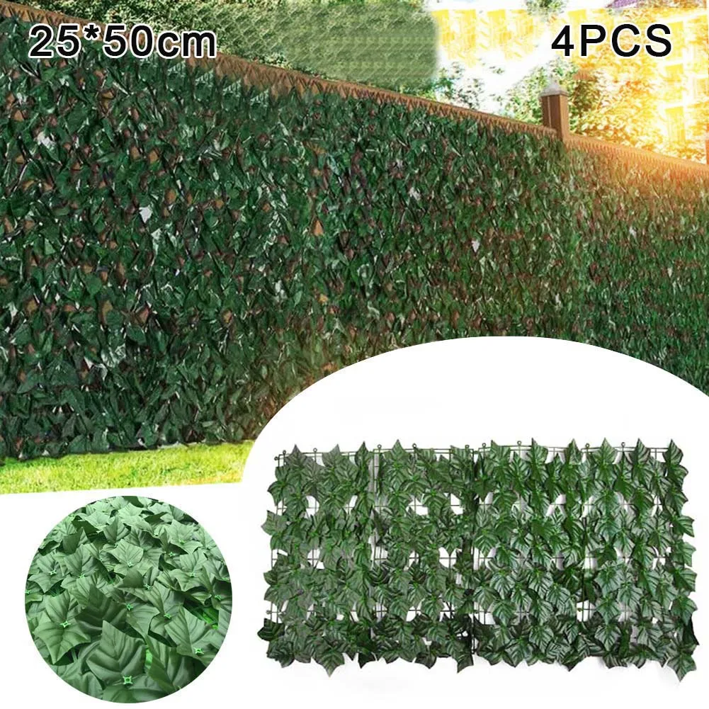 4Pcs 25*50cm Artificial Leaves Hedge Garden Fence Privacy Screen Mesh Home Outdoor Garden Yard Decro Supplies
4Pcs 25*50cm Artificial Leaves Hedge Garden Fence Privacy Screen Mesh Home Outdoor Garden Yard Decro Supplies