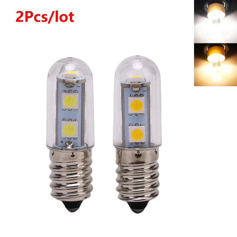 

2pcs E14 LED Refrigerator Light AC220V Fridge Bulb 5050 SMD Work Light 3W Indicator Lamp For Freezer Sewing Machine Range Hood