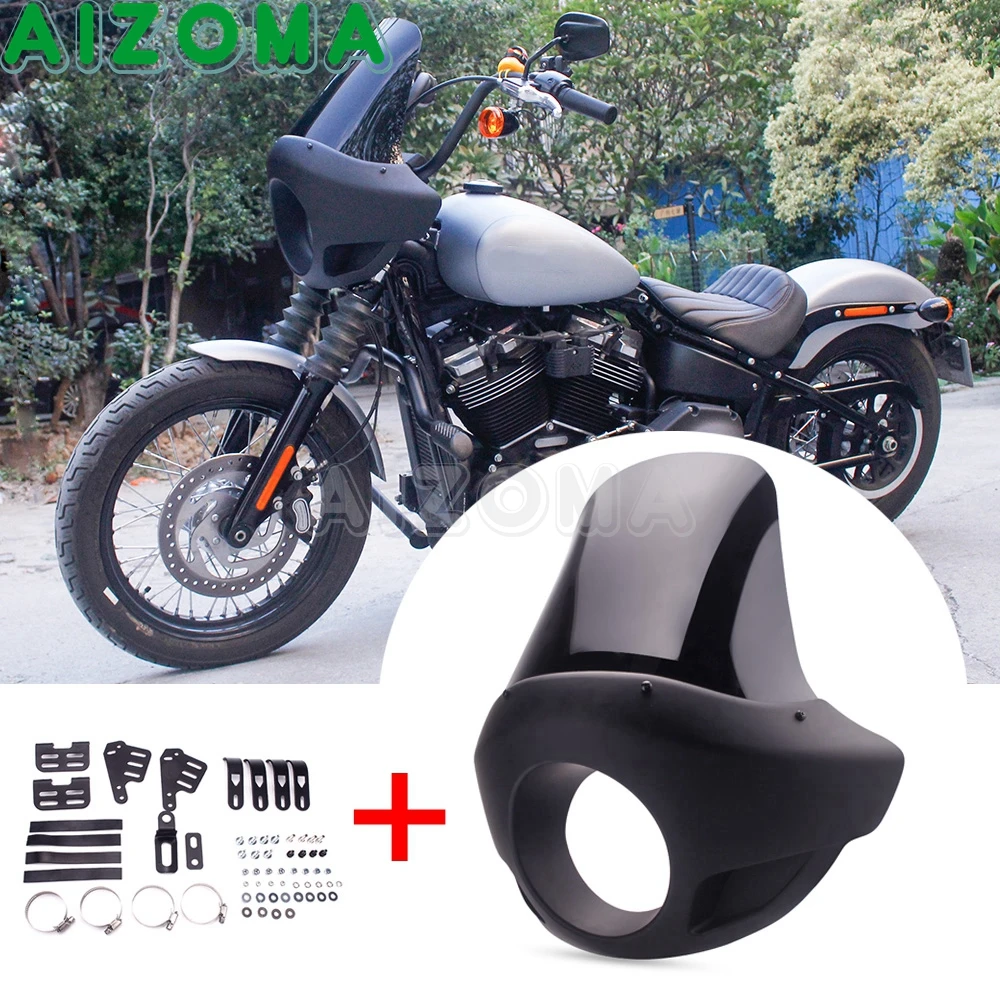 Matte Black Motorcycle Headlight Fairing Mask 5 3/4" Headlamp Windshield Cover For Harley Sportster Iron Dyna FX XL 883 1200
Matte Black Motorcycle Headlight Fairing Mask 5 3/4" Headlamp Windshield Cover For Harley Sportster Iron Dyna FX XL 883 1200