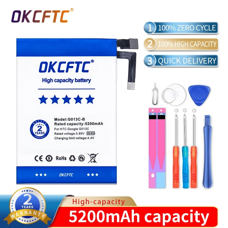 OKCFTC G013C-B 5200mAh Battery for HTC Google G013C Pixel 3 XL,Pixel XL 3 Batteries
OKCFTC G013C-B 5200mAh Battery for HTC Google G013C Pixel 3 XL,Pixel XL 3 Batteries