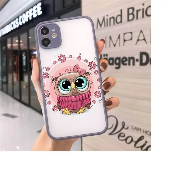 Cartoon Girl Gifts Cute Owl lovers Phone Cases Matte For iPhone 12 Mini 11 Pro XR XS Max 7 8 Plus X Hard PC Back Cover
Cartoon Girl Gifts Cute Owl lovers Phone Cases Matte For iPhone 12 Mini 11 Pro XR XS Max 7 8 Plus X Hard PC Back Cover