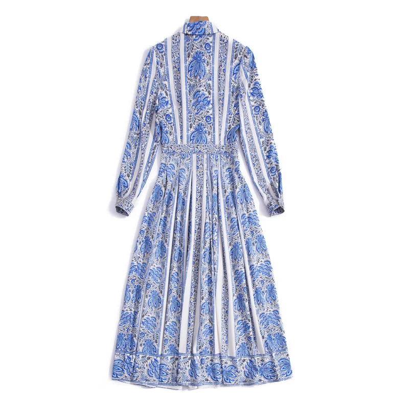Long Dress Runway Women'S New Lapel Handmade Beading Long Sleeve Single Breasted Bohemian Party Printing Elegant Shirt Dresses
Long Dress Runway Women'S New Lapel Handmade Beading Long Sleeve Single Breasted Bohemian Party Printing Elegant Shirt Dresses