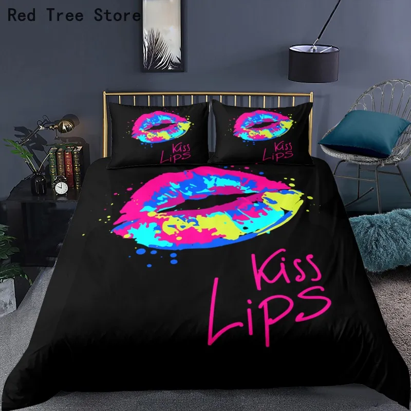Red Kiss Lips 3D Printed Bedding Set 2/3Pcs Duvet Cover Pillowcase 100% Polyester Microfiber Quilt Home Textile Queen King Size
Red Kiss Lips 3D Printed Bedding Set 2/3Pcs Duvet Cover Pillowcase 100% Polyester Microfiber Quilt Home Textile Queen King Size