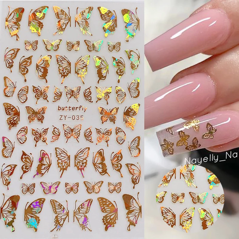 2021 Holographics 3D Butterfly Nail Art Stickers Adhesive Sliders Colorful DIY Golden Nail Transfer Decals Foils Wraps
2021 Holographics 3D Butterfly Nail Art Stickers Adhesive Sliders Colorful DIY Golden Nail Transfer Decals Foils Wraps