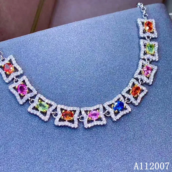 KJJEAXCMY fine jewelry 925 sterling silver inlaid natural color sapphire bracelet classic female bracelet support testing
KJJEAXCMY fine jewelry 925 sterling silver inlaid natural color sapphire bracelet classic female bracelet support testing