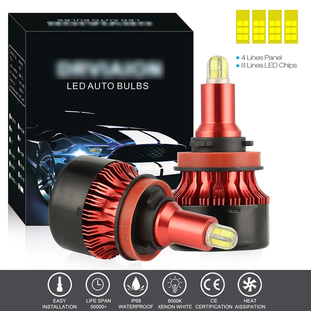 SUHU 2Pcs H11 8-Sides H8 H9 LED Headlight Bulb Kits 200W 30000LM 6500K Mini CSP Fog Light Auto Headlamps Bulbs Car Accessories
SUHU 2Pcs H11 8-Sides H8 H9 LED Headlight Bulb Kits 200W 30000LM 6500K Mini CSP Fog Light Auto Headlamps Bulbs Car Accessories