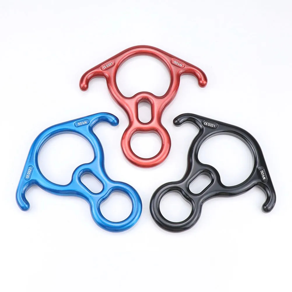 Metal Alloy 8 Shaped Descender Locking Carabiner Hook Abseiling Ring Lock Tool Outdoor Rock Climbing Accessories 50KN
Metal Alloy 8 Shaped Descender Locking Carabiner Hook Abseiling Ring Lock Tool Outdoor Rock Climbing Accessories 50KN