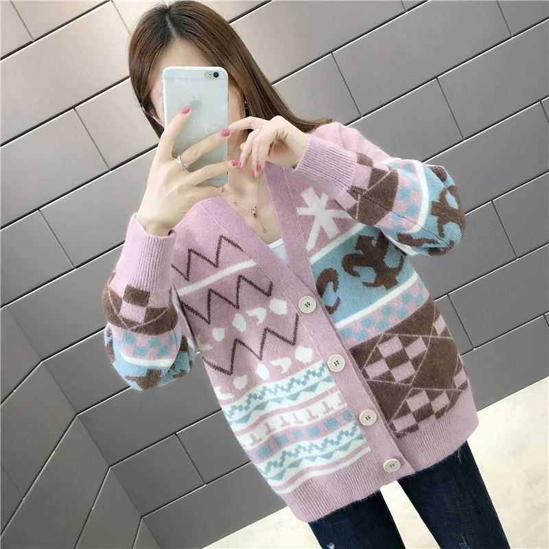 Women's sweater coat 2020 new early sweater coat women spring and autumn V-Neck
Women's sweater coat 2020 new early sweater coat women spring and autumn V-Neck