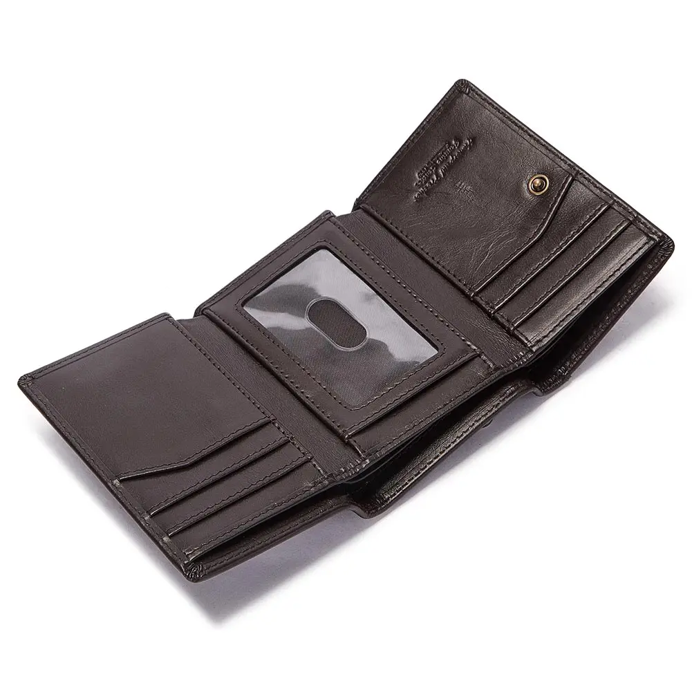 Мужской кошелек из натуральной кожи с RFID-защитой и отделением для карт | Багаж