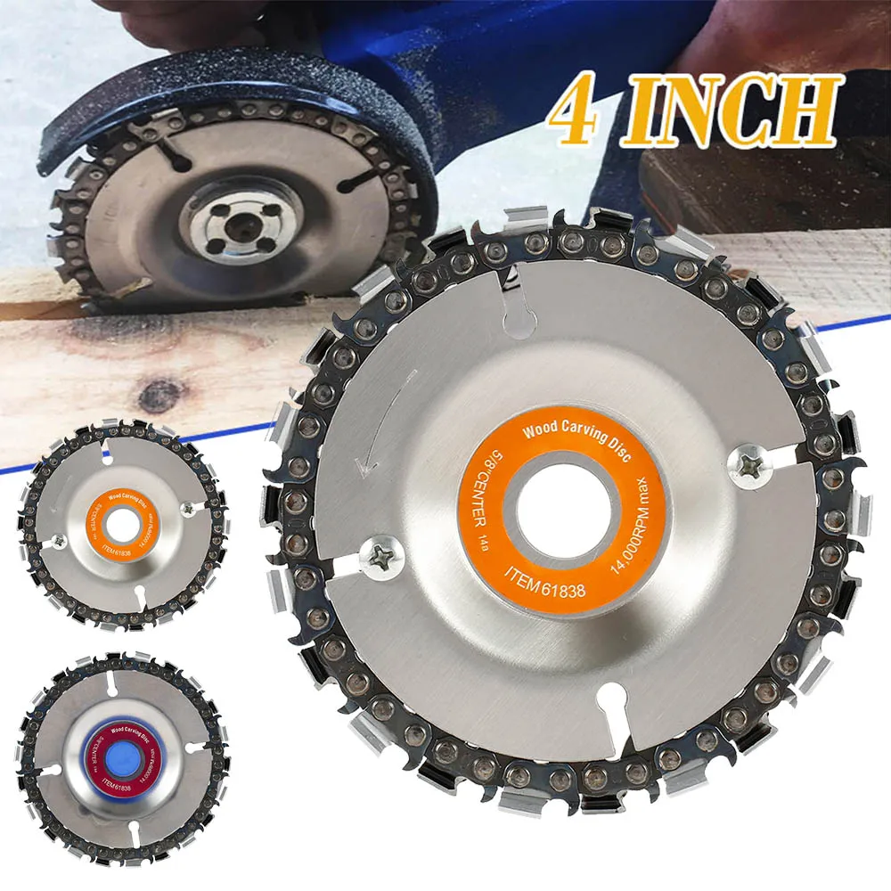 4 Inch Circular Saw Blade Woodworking Cutting Chainsaw Disc Wooden Carving Disc Saw Blade Chain Plate Angle Grinder Accessory
4 Inch Circular Saw Blade Woodworking Cutting Chainsaw Disc Wooden Carving Disc Saw Blade Chain Plate Angle Grinder Accessory
