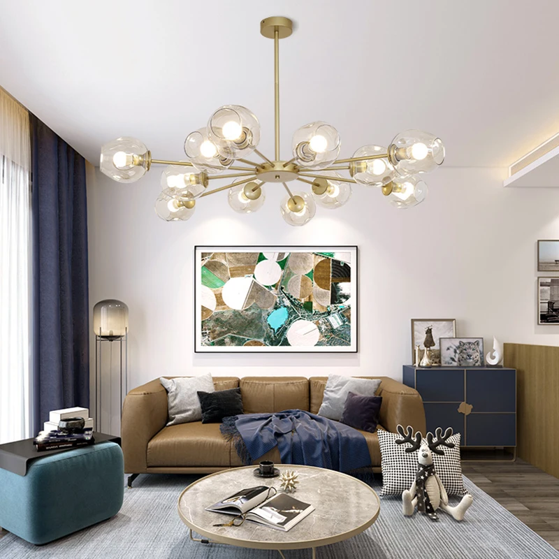 Nordic LED Chandelier Lighting for Dining Room Gold/black Lamp Body Glass Chandelier Lamp Bedroom Living Room Indoor Home Decor
Nordic LED Chandelier Lighting for Dining Room Gold/black Lamp Body Glass Chandelier Lamp Bedroom Living Room Indoor Home Decor