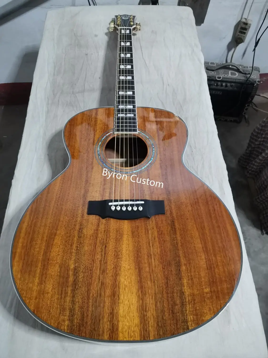 

free shipping professional solid jumbo acoustic guitar F50 vintage guitar koa wood guild acoustic electric guitars
