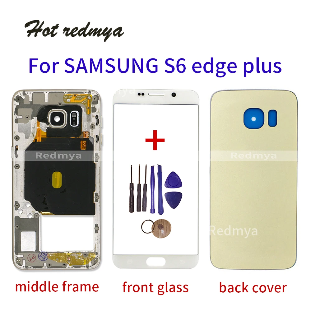 For Samsung Galaxy S6 edge plus G928 Housing Middle Frame+Battery Cover+Front Screen Glass Lens Replacement Parts +Tools
For Samsung Galaxy S6 edge plus G928 Housing Middle Frame+Battery Cover+Front Screen Glass Lens Replacement Parts +Tools