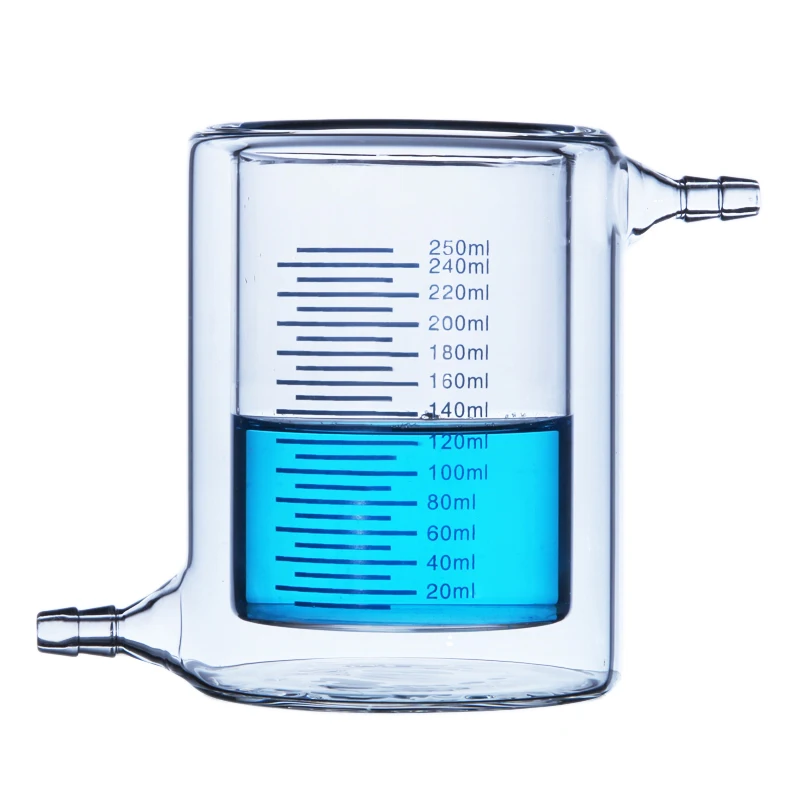 250ml Glass Jacketed Beaker Reaction Flask Reactor Vessel Beaker Double Layer with Upper and Lower Nozzle
250ml Glass Jacketed Beaker Reaction Flask Reactor Vessel Beaker Double Layer with Upper and Lower Nozzle