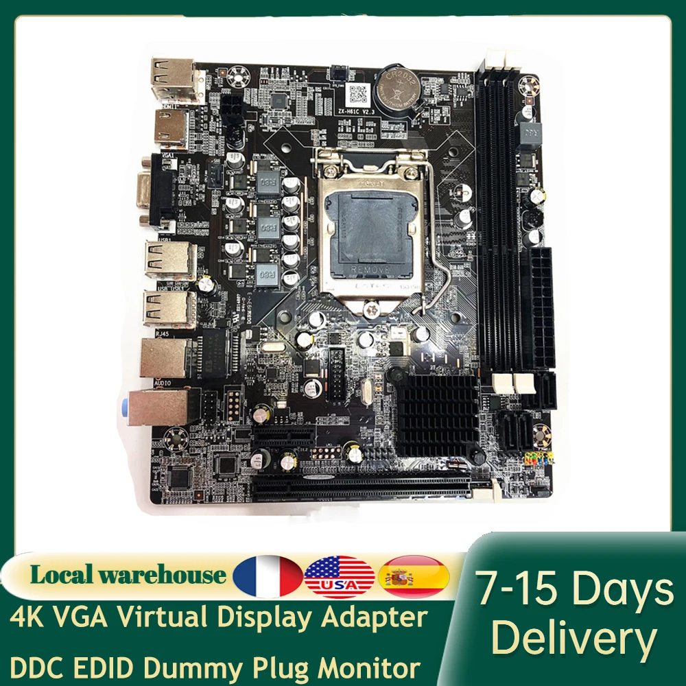 Адаптер Виртуального дисплея H61/B75 1155 4K VGA DDC EDID подключаемый монитор GPU HDMI-совместимый эмулятор адаптер для майнинга биткоинов
Адаптер Виртуального дисплея H61/B75 1155 4K VGA DDC EDID подключаемый монитор GPU HDMI-совместимый эмулятор адаптер для майнинга биткоинов
