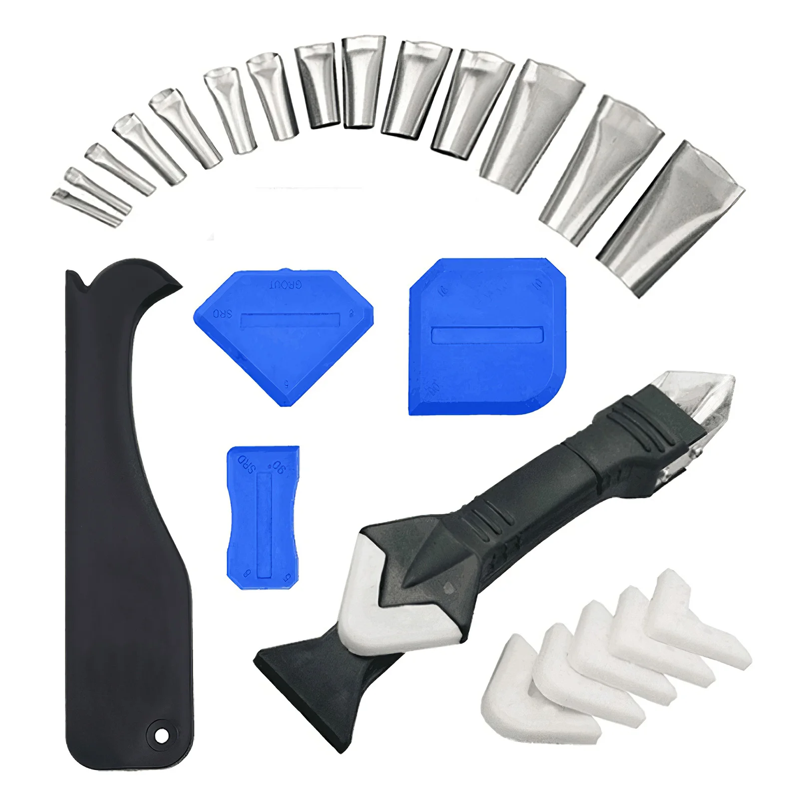 3 In 1 Silicone Caulking Tools Kit Sealant Remover Tool Caulking Tools for Kitchen Bathroom Bedroom Floor Home Office
3 In 1 Silicone Caulking Tools Kit Sealant Remover Tool Caulking Tools for Kitchen Bathroom Bedroom Floor Home Office