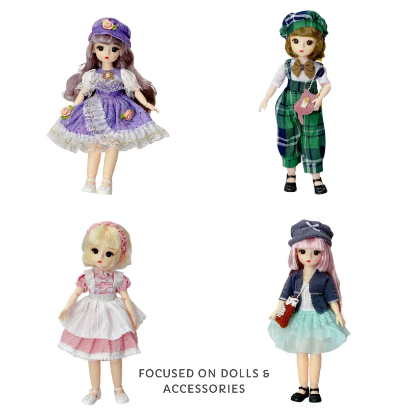 30cm Bjd 1/6 Cute Clothes Kawaii Dresses Mini Things for Dolls Fashion Accessories Diy Toys Kids Dolls Girls
30cm Bjd 1/6 Cute Clothes Kawaii Dresses Mini Things for Dolls Fashion Accessories Diy Toys Kids Dolls Girls