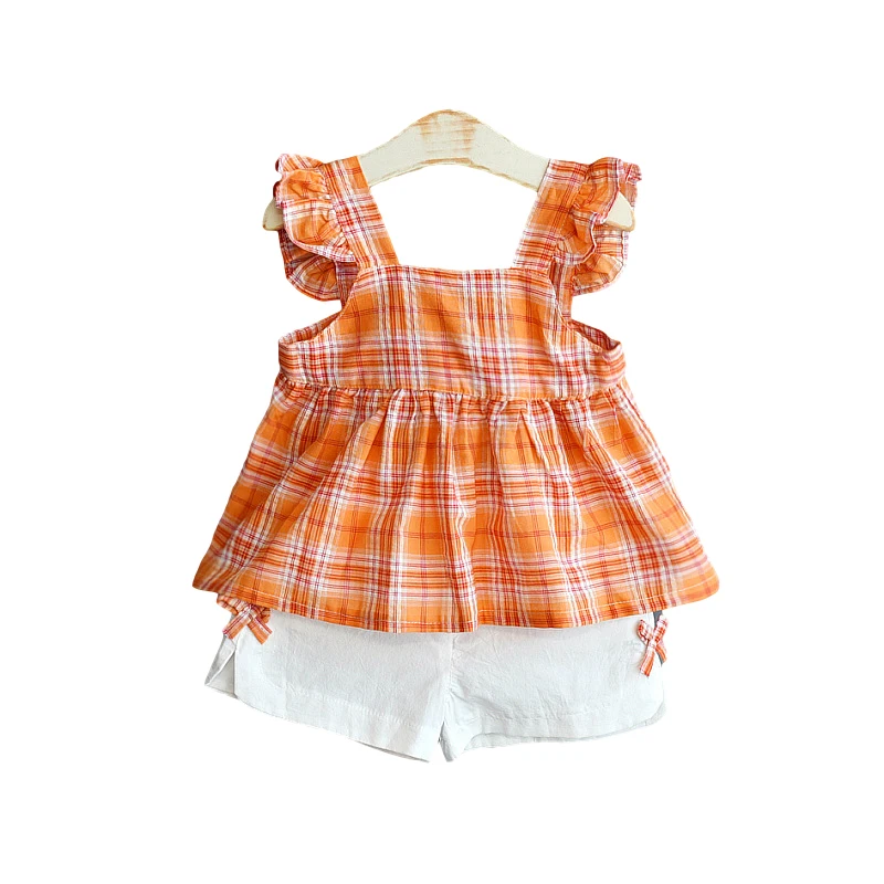 2021 New Style Summer Children Clothing Sets 2pcs For Toddler Girls Fashion Plaid Sleeveless Top Short Pants Kids Clothes Suits
2021 New Style Summer Children Clothing Sets 2pcs For Toddler Girls Fashion Plaid Sleeveless Top Short Pants Kids Clothes Suits