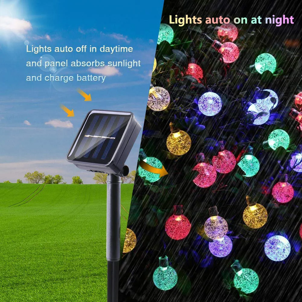 Colorful Garland Lights Home Wedding Party Decors Solar String Lights Bubble Crystal Ball String Light for Outdoor
Colorful Garland Lights Home Wedding Party Decors Solar String Lights Bubble Crystal Ball String Light for Outdoor