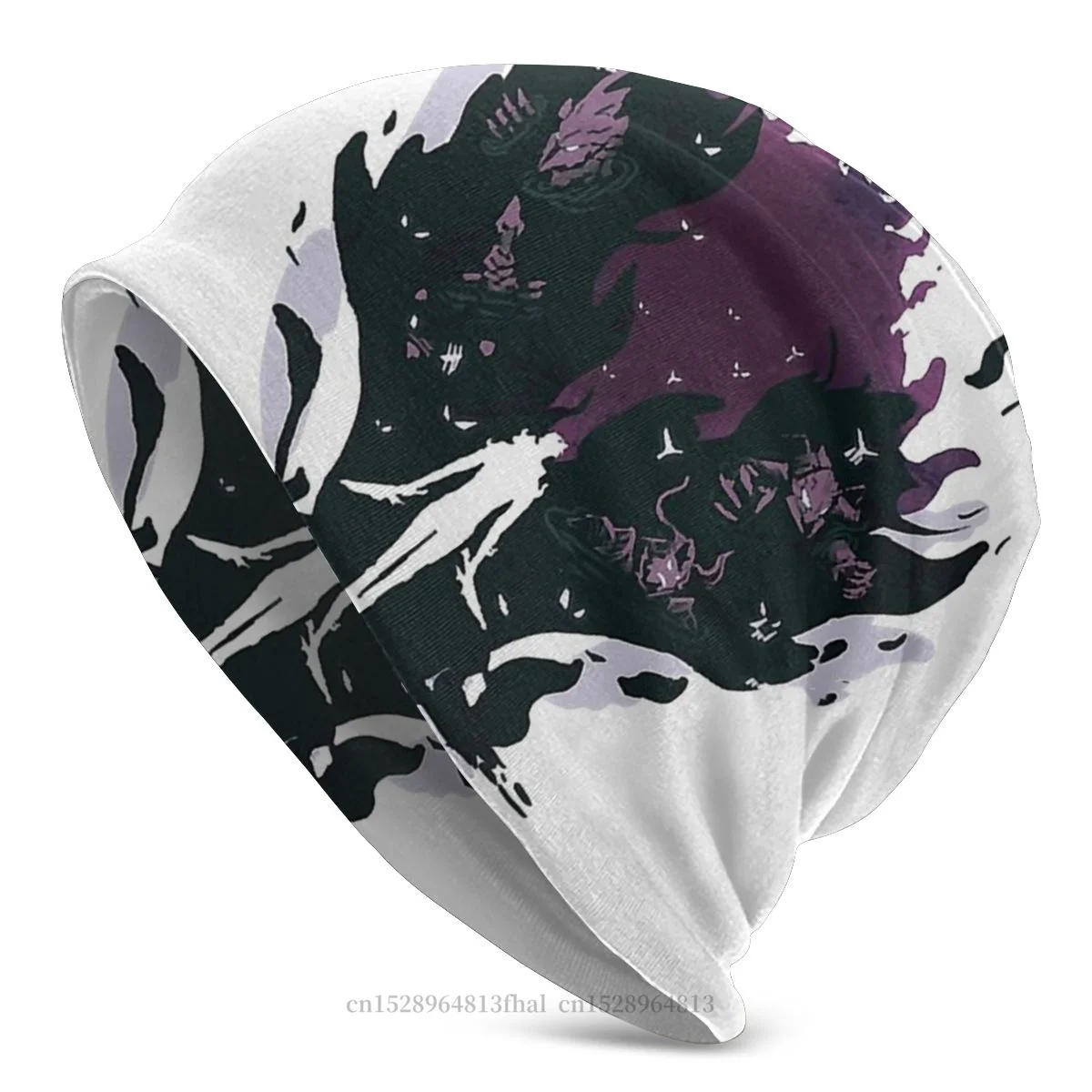 Трикотажная Шапка-бини, с эффектом соло 
Трикотажная Шапка-бини, с эффектом соло