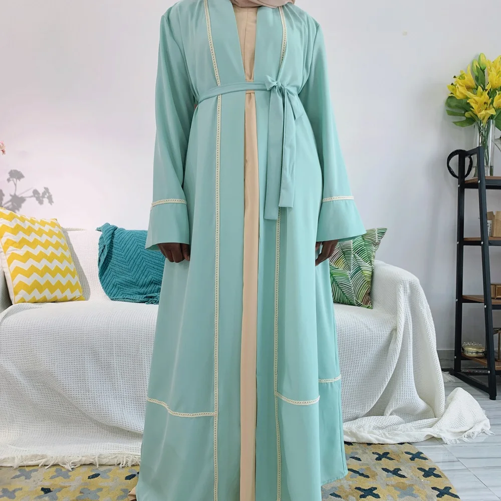Fashion Muslim Opened Abaya Silky Longer Muslim Robes Fashion Hijab Dress Islam Maxi Dress Women's Fashion Vestidos Robes F2631
Fashion Muslim Opened Abaya Silky Longer Muslim Robes Fashion Hijab Dress Islam Maxi Dress Women's Fashion Vestidos Robes F2631