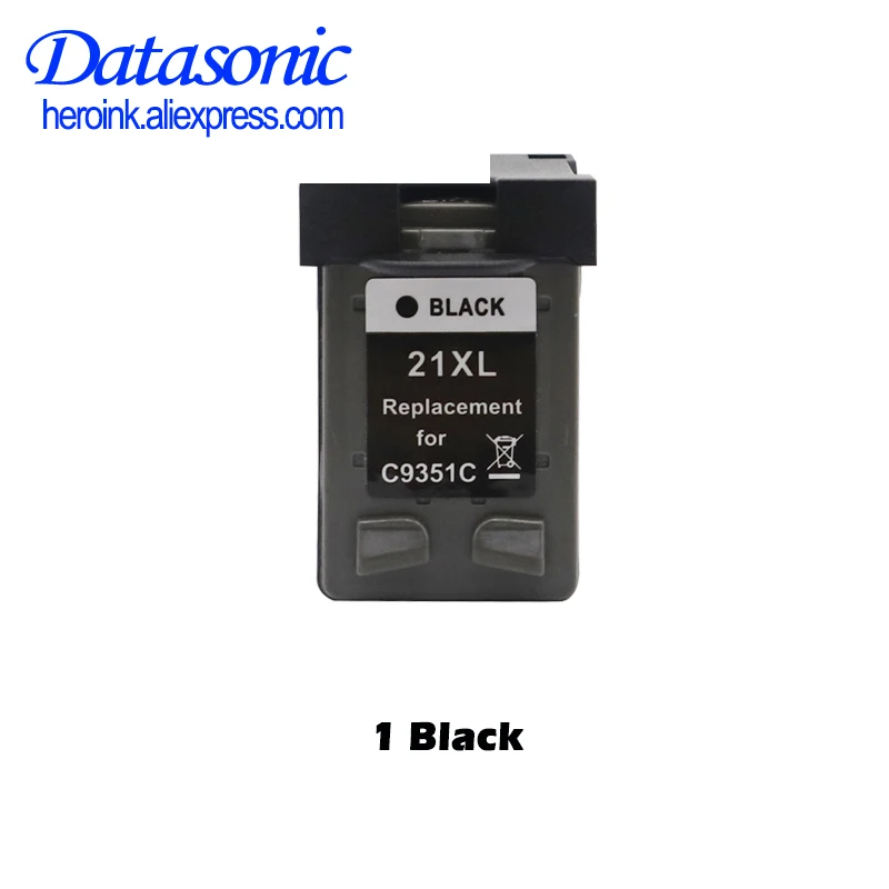 

1Pc Black for Hp21 21XL Compatible Ink Cartridges for HP Deskjet 3915 D1320 D1530 F2100 F2280 F4100 F4180 printer for HP 21