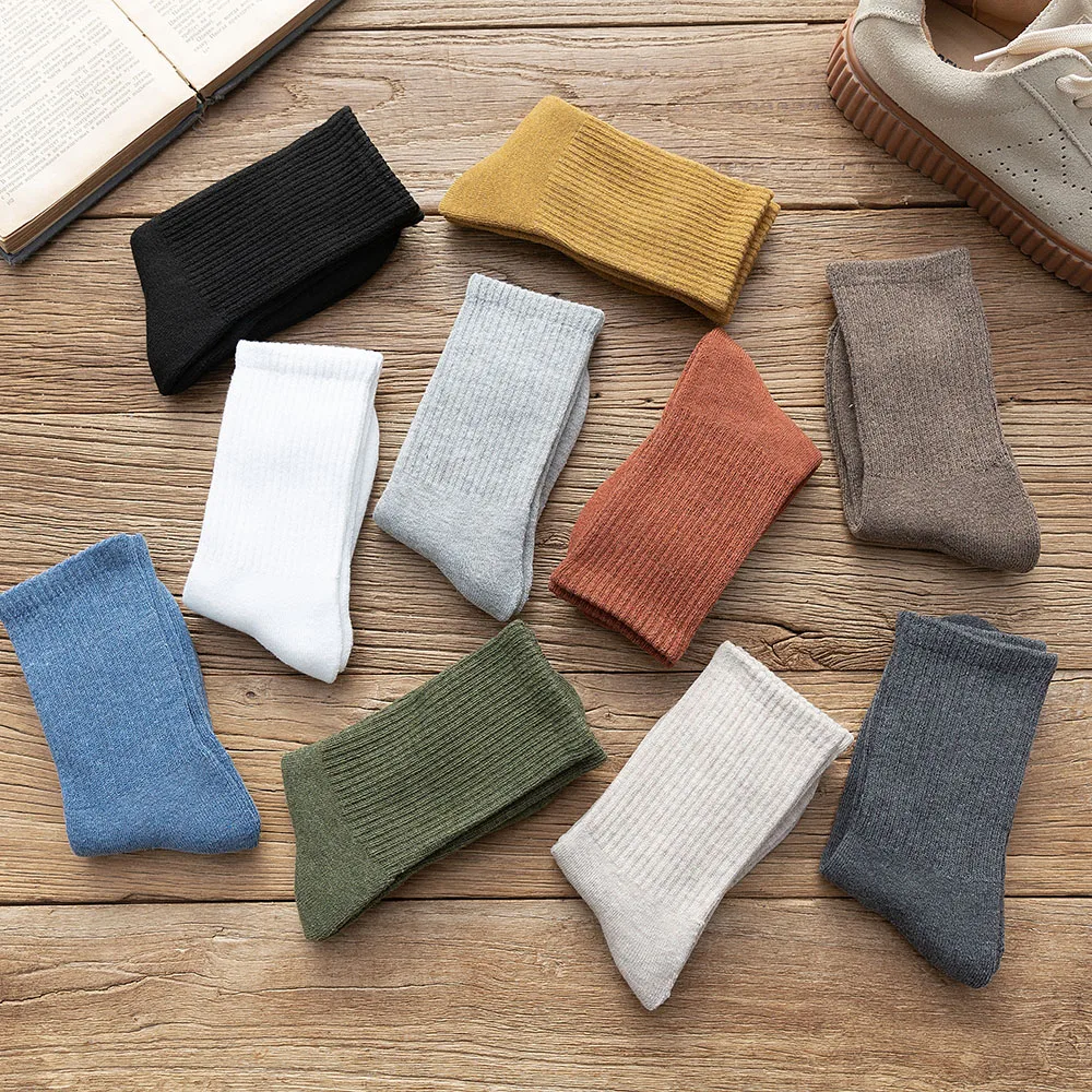 Winter Men's Thicken Warm Harajuku Retro Solid Color Large Size Pure Cotton Casual Socks 3 Pair
Winter Men's Thicken Warm Harajuku Retro Solid Color Large Size Pure Cotton Casual Socks 3 Pair