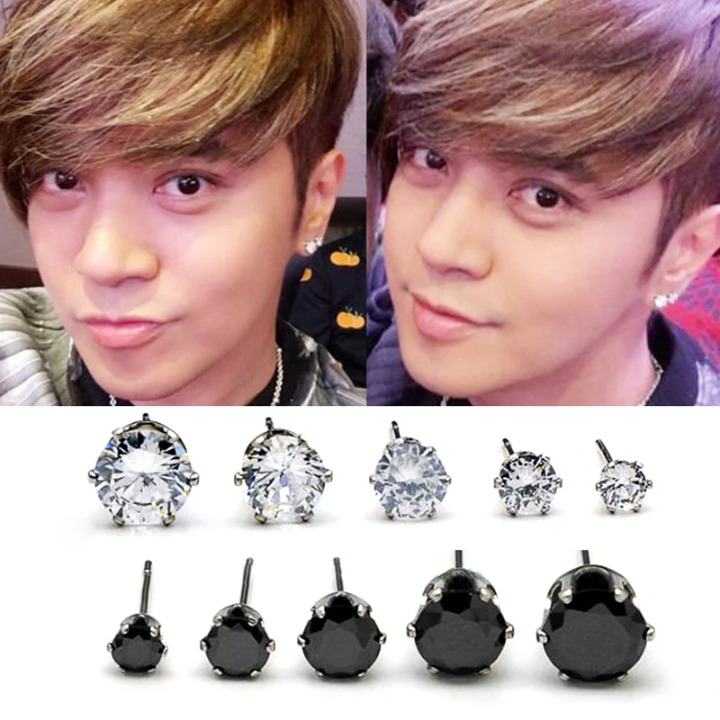 Wholesale Top Quality Classic Style Black White Zircon Sterling Silver Stud Earrings For Men And Women 4-8 mm Size Stone
Wholesale Top Quality Classic Style Black White Zircon Sterling Silver Stud Earrings For Men And Women 4-8 mm Size Stone
