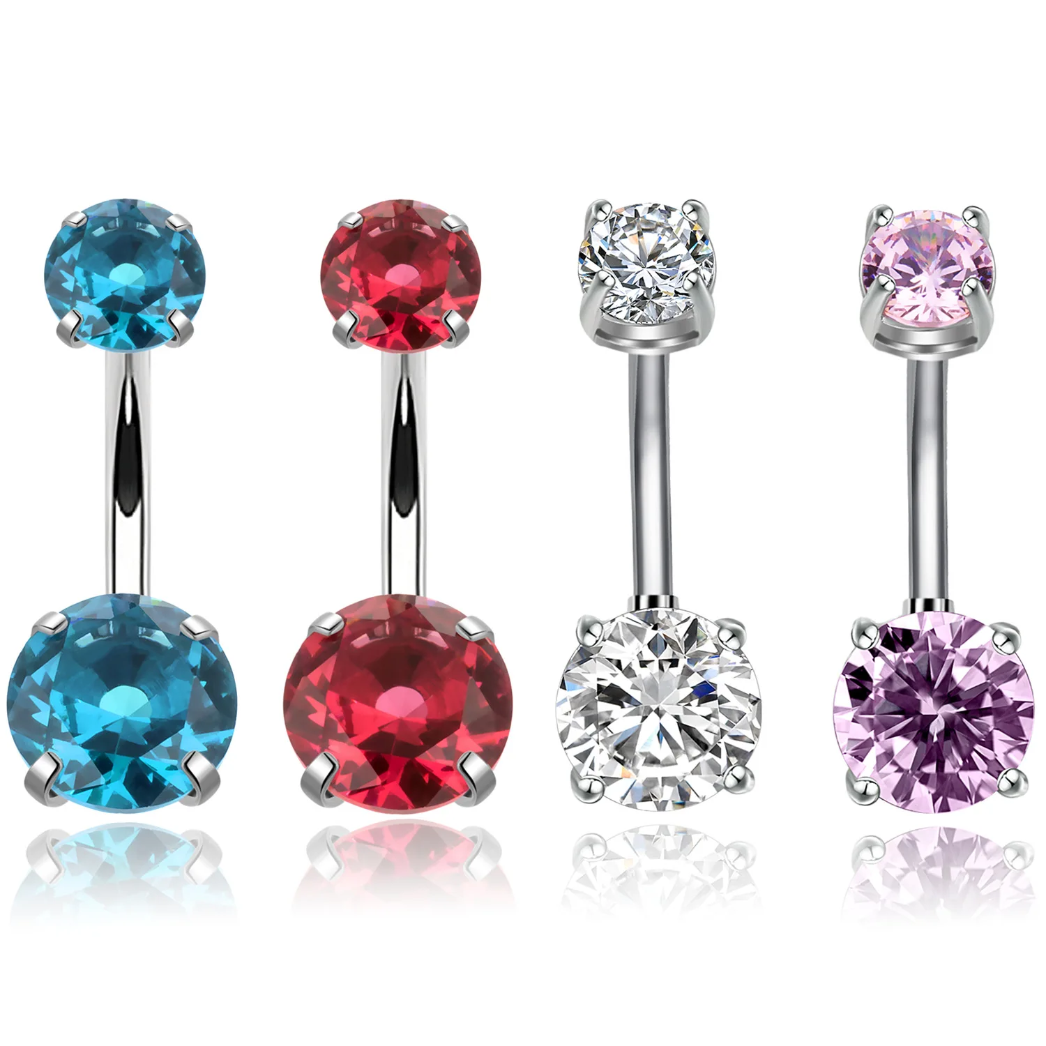 2pcs Round Zircon Stainless Steel Belly Button Ring 14G Navel Piercing Ear Rings Curved Barbell Women Body Piercing Jewelry
2pcs Round Zircon Stainless Steel Belly Button Ring 14G Navel Piercing Ear Rings Curved Barbell Women Body Piercing Jewelry