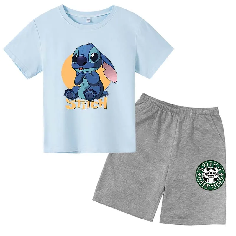 Children's Clothing Summer Clothing Stitch Suit Boys and Girls Short-sleeved T-shirt 2-piece Sportswear Casual Baby Suit
Children's Clothing Summer Clothing Stitch Suit Boys and Girls Short-sleeved T-shirt 2-piece Sportswear Casual Baby Suit