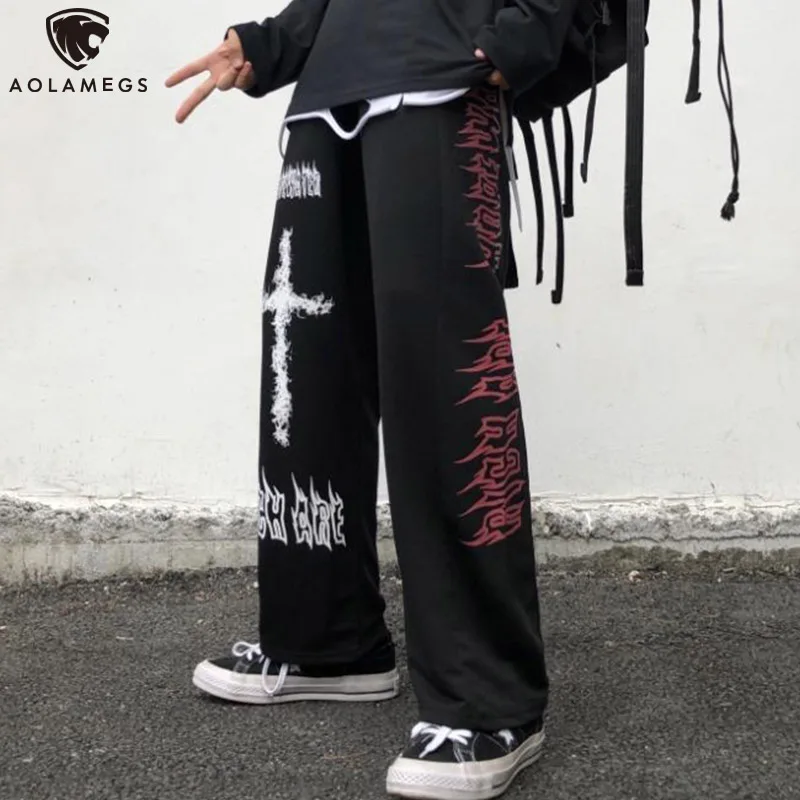 Aolamegs Gothic Pants Men Japanese Casual Sweatpants Graffiti Anime Punk Hippie Wide Leg Trouser Harajuku High Street Streetwear
Aolamegs Gothic Pants Men Japanese Casual Sweatpants Graffiti Anime Punk Hippie Wide Leg Trouser Harajuku High Street Streetwear