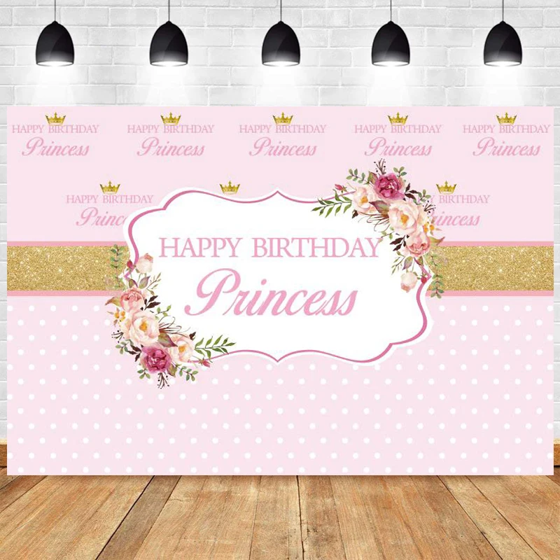 Pink Princess Happy Birthday Backdrop Party Girls Crown Flower Queen Sweet Floral Photography Background Boys Banner
Pink Princess Happy Birthday Backdrop Party Girls Crown Flower Queen Sweet Floral Photography Background Boys Banner