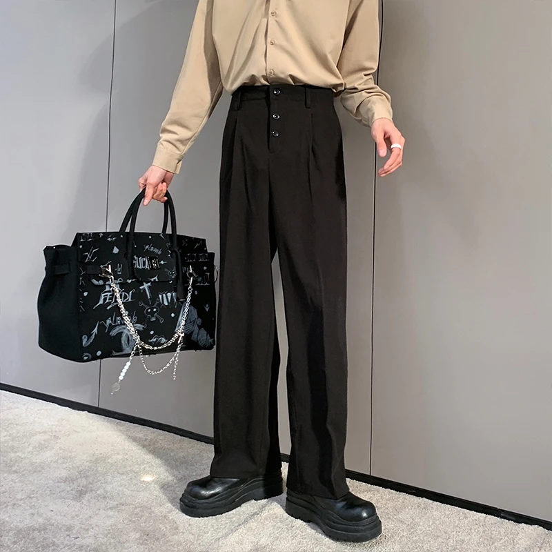 IEFB Men's Suit Pants Grey Business Casual Pants 2021 Spring Summer New Black Button Wide Leg Trousers For Male 9Y6288
IEFB Men's Suit Pants Grey Business Casual Pants 2021 Spring Summer New Black Button Wide Leg Trousers For Male 9Y6288