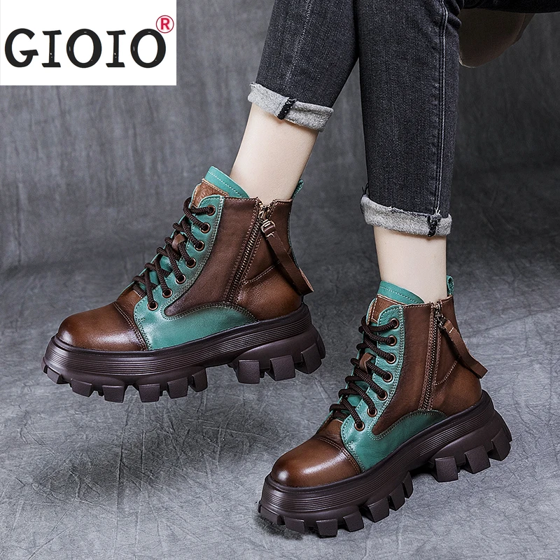 Autumn Winter Handmade Genuine Leather Women's Short Boots New Female Thick-soled Retro Ethnic Style Cowhide Ankle Martin Boots
Autumn Winter Handmade Genuine Leather Women's Short Boots New Female Thick-soled Retro Ethnic Style Cowhide Ankle Martin Boots