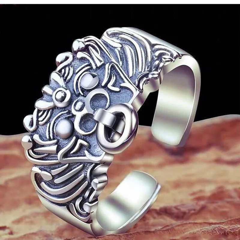 Chinese Mythical Animals Tao Tie Feastful Rings for Men Women Retro Open Finger Ring Good Lucky Jewelry Cool Rings Party Gifts
Chinese Mythical Animals Tao Tie Feastful Rings for Men Women Retro Open Finger Ring Good Lucky Jewelry Cool Rings Party Gifts