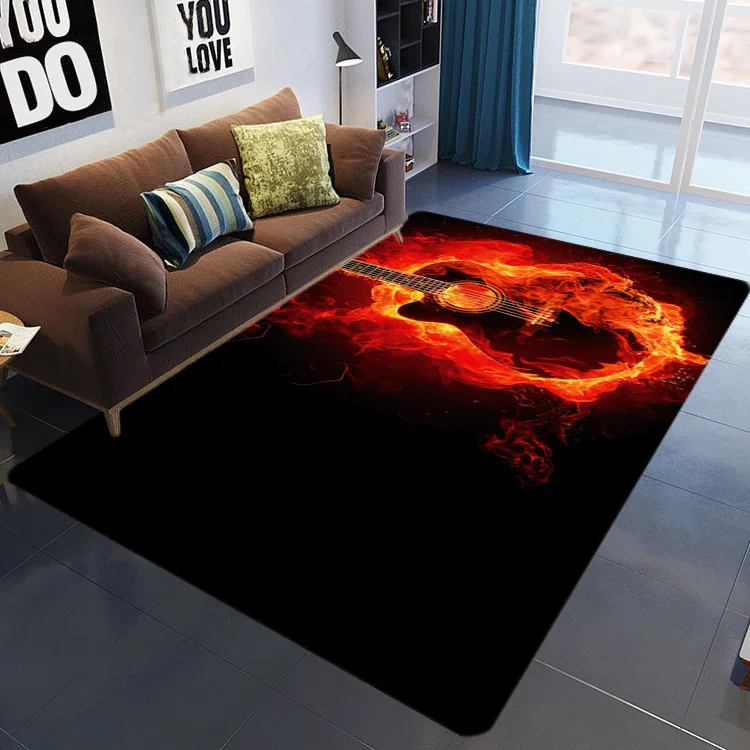 3D printed music guitar carpet for living room abstract flame pattern area rugs bedroom non-slip floor mat home decor custom
3D printed music guitar carpet for living room abstract flame pattern area rugs bedroom non-slip floor mat home decor custom