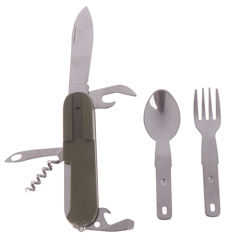 Tableware Folding Portable Stainless Steel Camping Picnic Cutlery Knife Fork Spoon Bottle Opener Flatware Travel Kit
Tableware Folding Portable Stainless Steel Camping Picnic Cutlery Knife Fork Spoon Bottle Opener Flatware Travel Kit